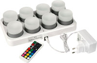 LED Mini Lamp, wiederaufladbar 8er 48 x Ø 50 mm,...