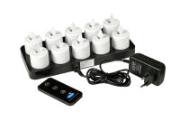LED Moving Flame, wiederaufladbar 10er 38 x Ø 36...