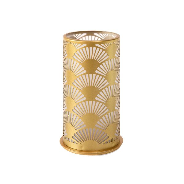 Kerzenhalter für LED Sets Peacock 140 x 75 mm, gold, Metall (VPE 4 St.)