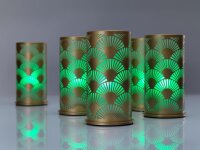 Kerzenhalter für LED Sets Peacock 140 x 75 mm, gold,...