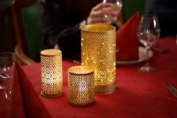 Kerzenhalter für LED Sets Bliss 140 x 75 mm, gold, Metall (VPE 4 St.)