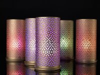 Kerzenhalter für LED Sets Bliss 140 x 75 mm, gold, Metall (VPE 4 St.)