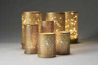 Kerzenhalter für LED Sets Bliss 100 x 80 mm, gold, Metall (VPE 4 St.)