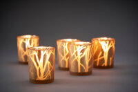 Kerzenhalter für LED Sets Shimmer 100 x 80 mm, sand,...