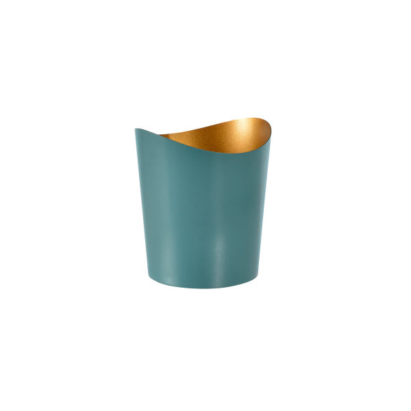 Kerzenhalter für LED Sets Ripple 80 x 70 mm, ocean teal, Metall (VPE 6 St.)