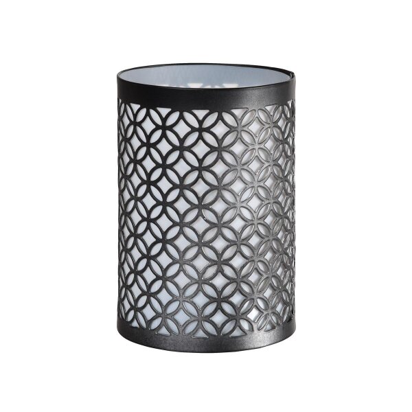 Kerzenhalter für LED Sets Taj 130 x 89 mm, schwarz, Metall (VPE 4 St.)