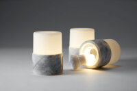 Kerzenhalter Good Concept LED Klicksystem Bright 105 x 75 mm, Stein, Mamor (VPE 4 St.)
