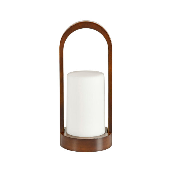 Kerzenhalter Good Concept LED Klicksystem Easy 240 x 100 mm, Walnuss, weiß (VPE 4 St.)