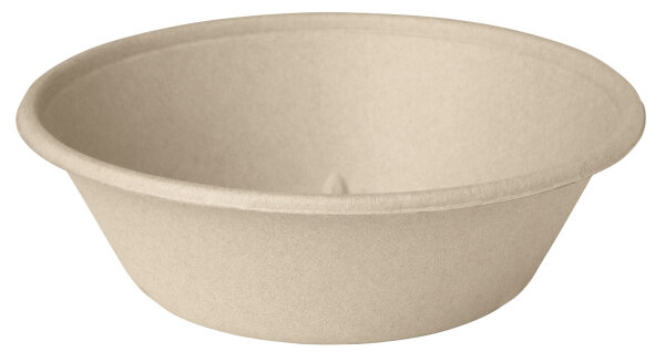 Classic Bowl 1000 ml - uncoated 194x194x60 mm (Farbe: Braun / Material: Bagasse) (VPE 320 St.)