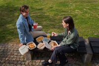 Cube Bowl  1200 ml square - uncoated 181x181x73 mm (Farbe: Braun / Material: Bagasse) (VPE 160 St.)