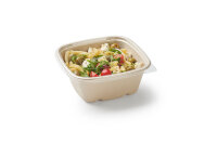 Cube Bowl  1200 ml square - uncoated 181x181x73 mm (Farbe: Braun / Material: Bagasse) (VPE 160 St.)