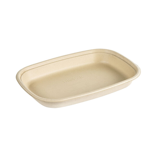 Cube Bowl  800 ml - coated 249x172x30 mm (Farbe: Braun / Material: Bagasse PBAT/PLA-coated) (VPE 160 St.)