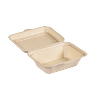 Clamshell 530 ml - uncoated 181x130x62 mm (Farbe: Braun /...