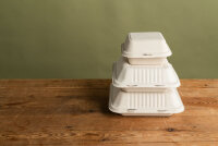 Clamshell 1200 ml - uncoated 236x231x81 mm (Farbe: Braun...