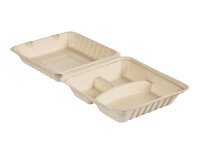 Clamshell 3-geteilt 350/120/120 ml - uncoated 235x235x90...