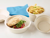 Clamshell 575 ml - uncoated 132x132x75 mm (Farbe: Braun /...