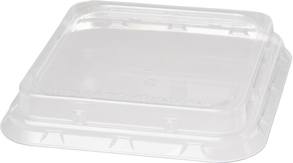 rPET Deckel 900 ml 156x156x44 mm (Farbe: Transparent / Material: rPET) 320 St.