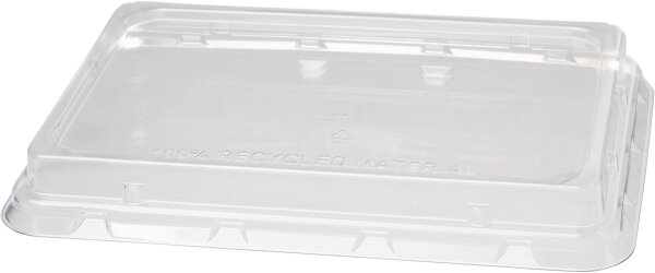 rPET Deckel 850 / 1200 ml 239x165x28 mm (Farbe: Transparent / Material: rPET) (VPE 240 St.) (6 x 40)