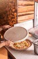 Pizzabox  - uncoated 356x356x34 mm (Farbe: Braun /...