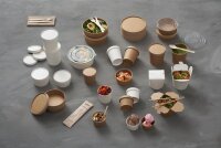 Bowl Ronda SLIM Karton/PLA Braun 950 ml 117x117x135 mm (Farbe: Braun / Material: Karton FSC/PLA) (VPE 525 St.)