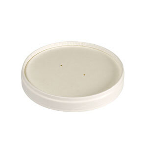Deckel Karton SLIM Karton/PLA Weiß 350/550/750/950 ml 117x117x19 mm (Farbe: Weiß / Material: Karton FSC/PLA) 525 St.