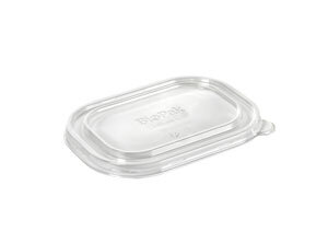 rPET Deckel BRICK MEDIUM 500-1000 ml 174x124x15 mm (Farbe: Transparent / Material: rPET) 300 St.