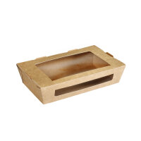 Menübox mit PLA-Fenster 900 ml 200x120x45 mm (Farbe:...