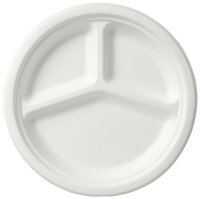 Teller 3-geteilt ø 26 cm Weiss  - uncoated...