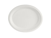 Teller, oval ø 32 cm Weiss, Bagasse Ø320 mm...