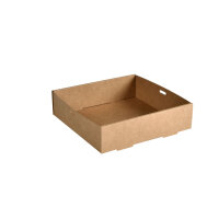 Catering-Tray Cardboard / PLA braun, Small 225x225 mm...