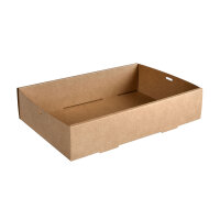 Catering-Tray Cardboard / PLA braun, Medium 359x252 mm...