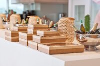 Catering-Deckel Cardboard / PLA braun, Medium 364x255 mm...