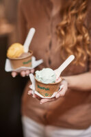 Eislöffel, Papierfaser 95mm 95mm mm (Farbe: Weiß / Material: Papier) (VPE 1000 St.)