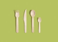 Kaffeelöffel 110 mm, Holz ungewachst 110 mm (Farbe:...