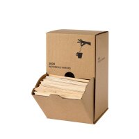 Holzrührstäbchen in Spenderbox 110 mm, Holz 110...