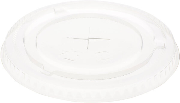 Flacher Deckel mit Kreuzschlitz für 188001-2, rPET  mm (Farbe: Transparent / Material: rPET) (VPE 960 St.)