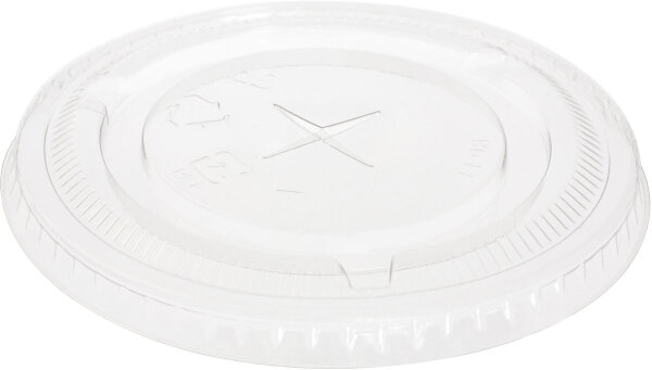Flacher Deckel mit Kreuzschlitz für 188004-6, rPET  mm (Farbe: Transparent / Material: rPET) (VPE 1000 St.)