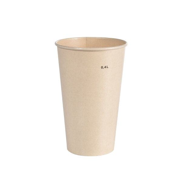 Ausschankbecher Breeze Cup 47 cl   0,4 l, Bagasse  mm (Farbe: Braun / Material: Bagasse/PLA) (VPE 900 St.)