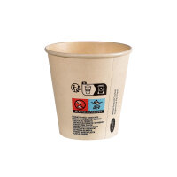Kaffeebecher Sweet 180 ml, Bagasse/ WBC  mm (Farbe:...