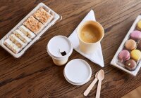 Kaffeebecher Sweet 240 ml, Bagasse  mm (Farbe: Bedruckt / Material: Bagasse) (VPE 6 St.)