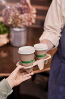 Karton-Deckel für alle Becher 35/47/59 cl, mit Trinköffnung  mm (Farbe: Weiß / Material: Karton) (VPE 800 St.)