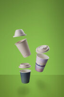 Bagasse Coffee to Go Deckel für alle Becher 18/24 cl  mm (Farbe: Braun / Material: Bagasse) (VPE 1000 St.)