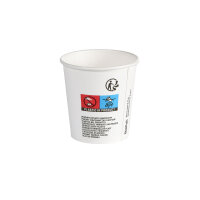 Kaffeebecher, 120 ml, PAP/PLA  mm (Farbe: Weiß /...