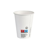 Kaffeebecher, 350 ml, PAP/PLA  mm (Farbe: Weiß /...