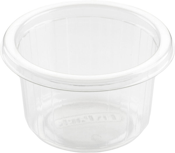 Dressingbecher Fixpack 80x80x46 mm (Farbe: Transparent / Material: APET) (VPE 1000 St.)