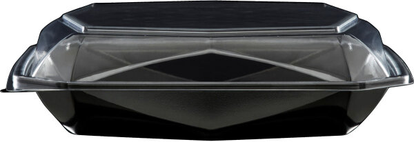 Octaview® L 225x225x65 mm (Farbe: Schwarz / Transparent / Material: APET) (VPE 100 St.)