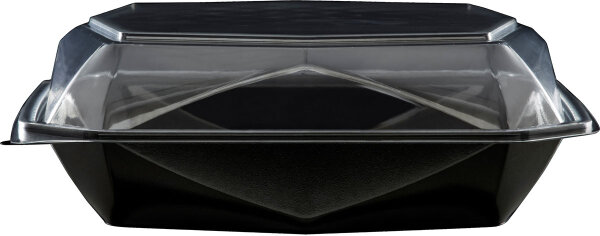 Octaview® L+ 225x225x80 mm (Farbe: Schwarz / Transparent / Material: APET) (VPE 100 St.)