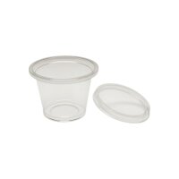 Dressingbecher 80 ml transparent inkl. Deckel Kombipack