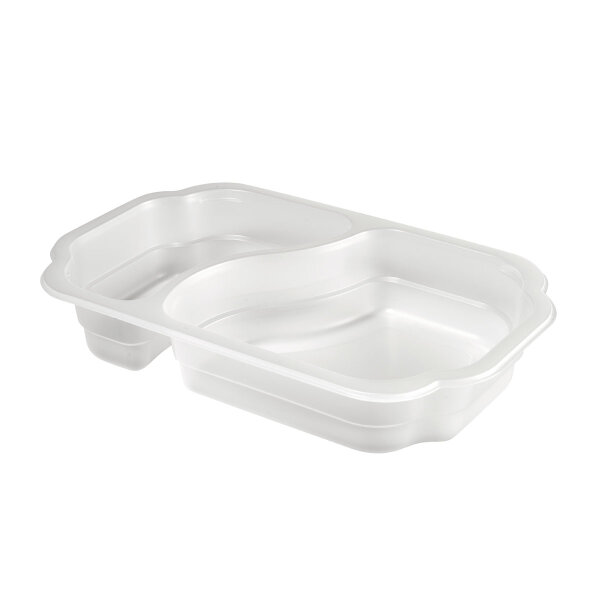 PP-Schale 2-geteilt Take-Away 250x159x45 mm (Farbe: Transparent / Material: PP) (VPE 246 St.)