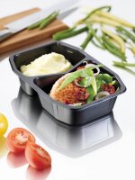 PP-Schale 2-geteilt HMR 215x148x50 mm (Farbe: Schwarz /...